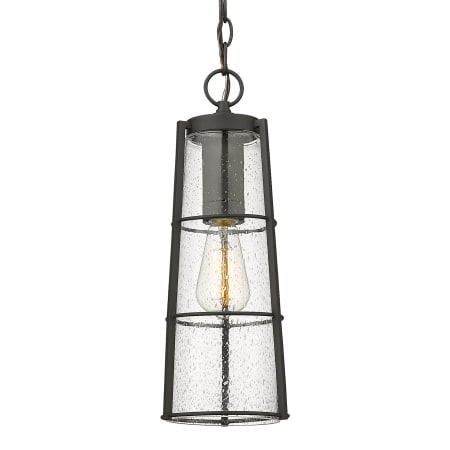 Z-Lite Helix 17-1/4" Tall Outdoor Mini Pendant Black