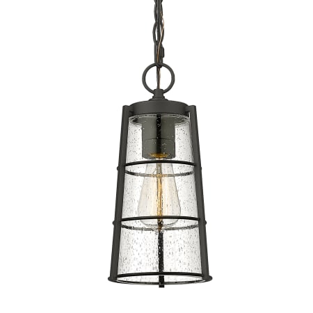 Z-Lite Helix 13-1/4" Tall Outdoor Mini Pendant Black