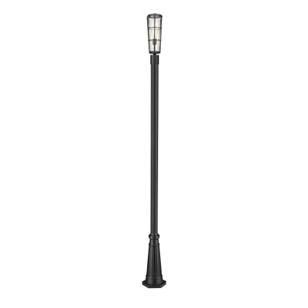 Z-Lite Helix 113" Tall Outdoor Single Head Post Light Black