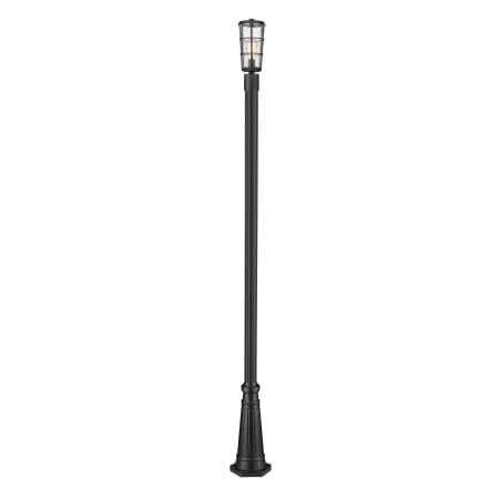 Z-Lite Helix 109" Tall Outdoor Single Head Post Light Black