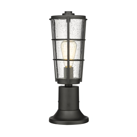 Z-Lite Helix 17" Tall Outdoor Pier Mount Post Light Black