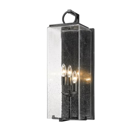 Z-Lite Sana 3 Light 25" Tall Outdoor Wall Sconce Black