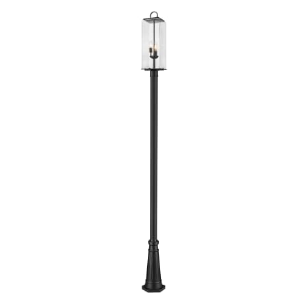 Z-Lite Sana 3 Light 121" Tall Post Light Black