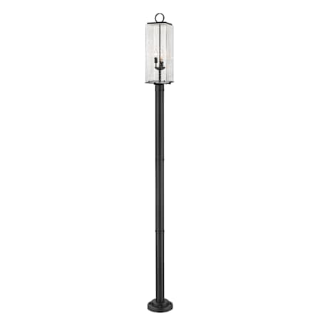 Z-Lite Sana 3 Light 100" Tall Outdoor Single Head Post Light Black