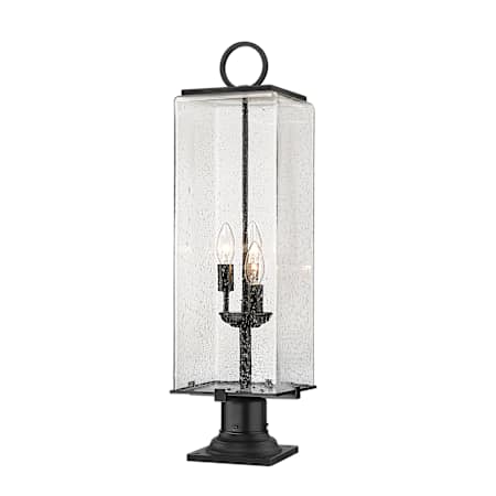 Z-Lite Sana 3 Light 27" Tall Outdoor Single Head Post Light Black