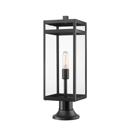 Z-Lite Nuri 24" Tall Outdoor Pier Mount Post Light Black