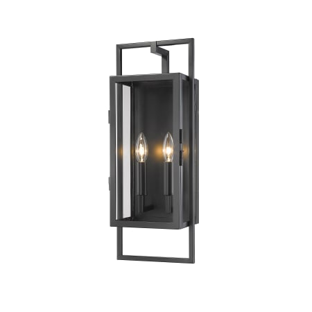 Z-Lite Lucian 2 Light 22" Tall Outdoor Wall Sconce Black