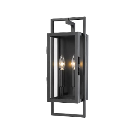 Z-Lite Lucian 2 Light 19" Tall Outdoor Wall Sconce Black