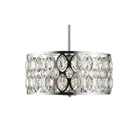 Z-Lite Dealey 5 Light 20" Wide Crystal Pendant Chrome