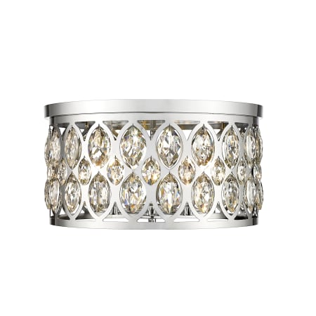 Z-Lite Dealey 5 Light 18" Wide Flush Mount Drum Ceiling Fixture Chrome