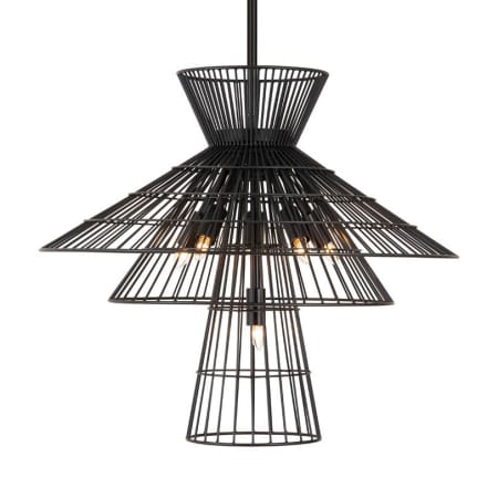 Z-Lite Alito 6 Light 25" Wide Cage Pendant Matte Black