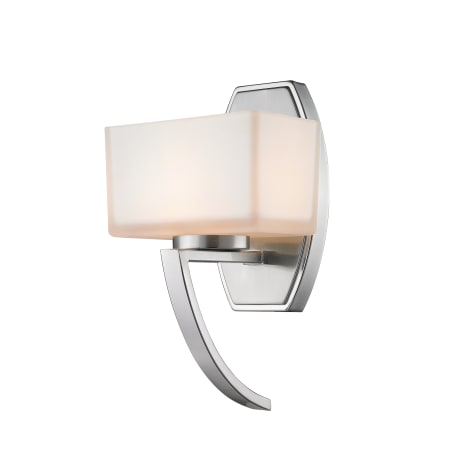 Z-Lite Cardine 1 Light Wall Sconce with Matte Opal Glass Shade Brushed Nickel