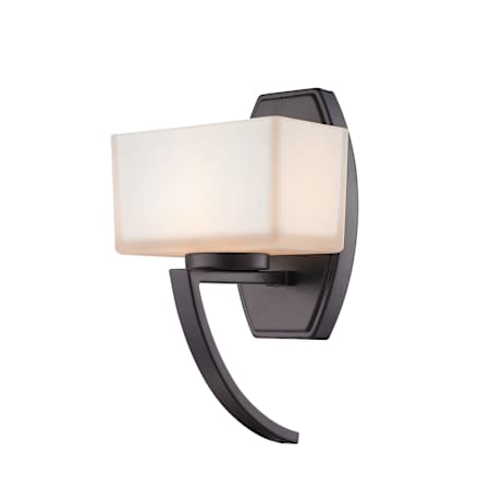 Z-Lite Cardine 1 Light Wall Sconce with Matte Opal Glass Shade Bronze