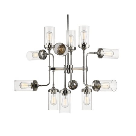 Z-Lite Calliope 60" Wide 12 Light Linear Chandelier Polished Nickel