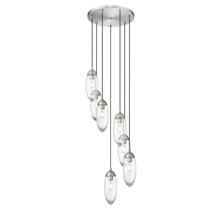 Z-Lite Arden 7 Light 18" Wide Suspension Multi Light Pendant Brushed Nickel