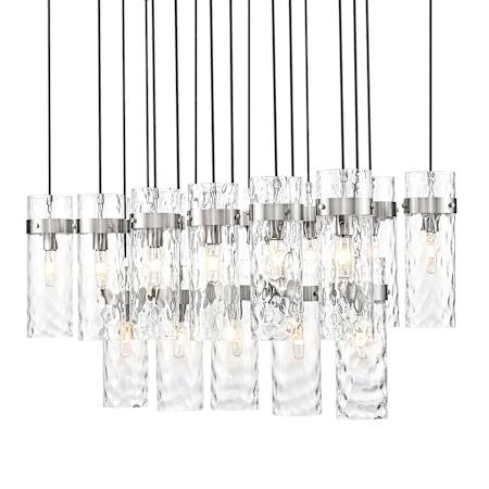 Z-Lite Fontaine 17 Light 44" Wide Linear Chandelier Brushed Nickel