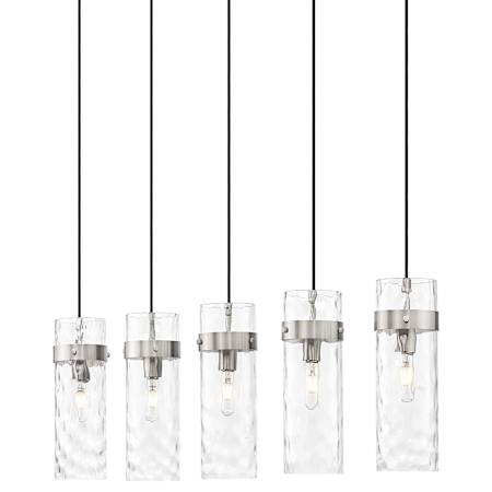 Z-Lite Fontaine 5 Light 44" Wide Linear Chandelier Brushed Nickel