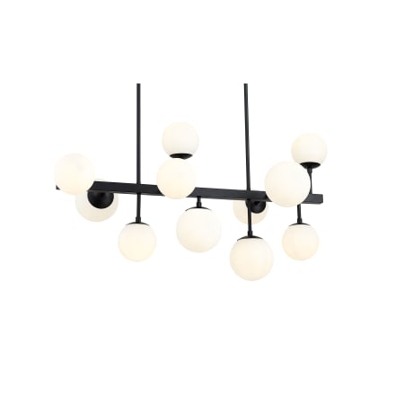 Z-Lite Midnetic 11 Light 21" Wide Abstract Linear Chandelier Matte Black