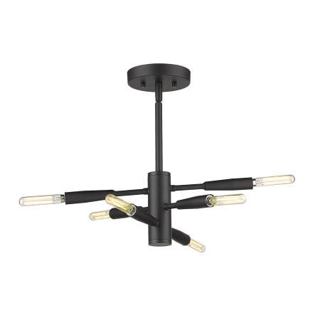 Z-Lite Ascension 6 Light 13" Wide Semi-Flush Ceiling Fixture Matte Black