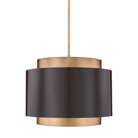 Z-Lite Harlech 4 Light 33" Wide Drum Chandelier Bronze / Rubbed Brass