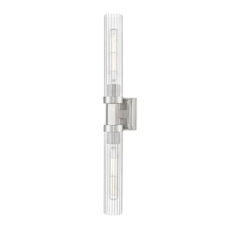Z-Lite Beau 2 Light 27" Tall Bathroom Sconce Brushed Nickel