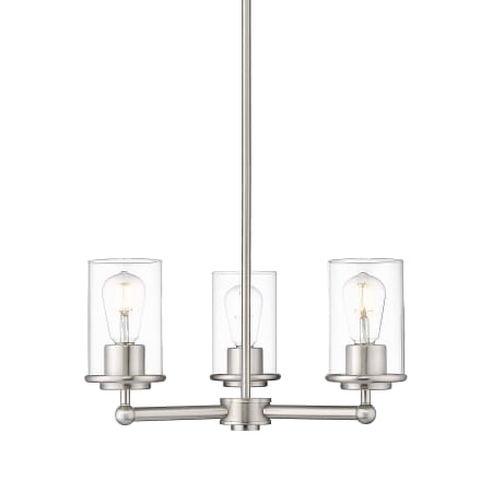 Z-Lite Thayer 3 Light 19" Wide Chandelier Brushed Nickel