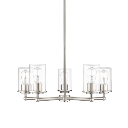 Z-Lite Thayer 5 Light 26" Wide Chandelier Brushed Nickel