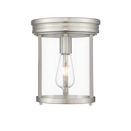 Z-Lite Thayer 10" Wide Flush Mount Ceiling Fixture Brushed Nickel