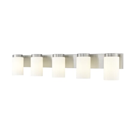 Z-Lite Burk 5 Light 38" Wide Vanity Light Brushed Nickel
