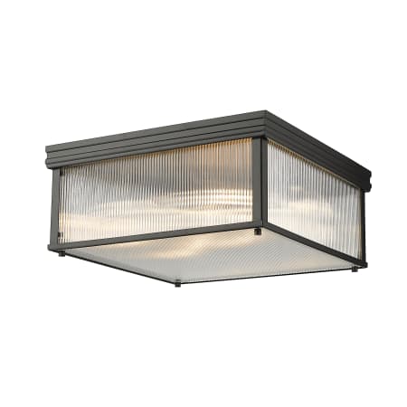 Z-Lite Carnaby 4 Light 18" Wide Flush Mount Ceiling Fixture Matte Black