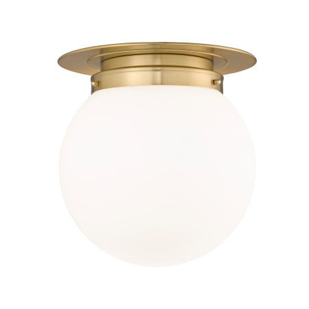 Z-Lite Calhoun 7" Wide Semi-Flush Globe Ceiling Fixture Heritage Brass