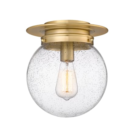 Z-Lite Calhoun 5" Wide Semi-Flush Globe Ceiling Fixture Heritage Brass