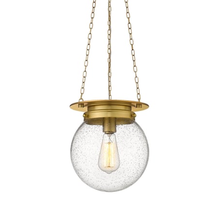 Z-Lite Calhoun 9" Wide Mini Pendant Heritage Brass