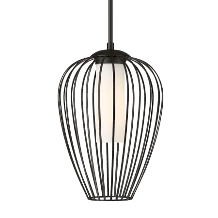 Z-Lite Savanti 12" Wide Pendant Matte Black
