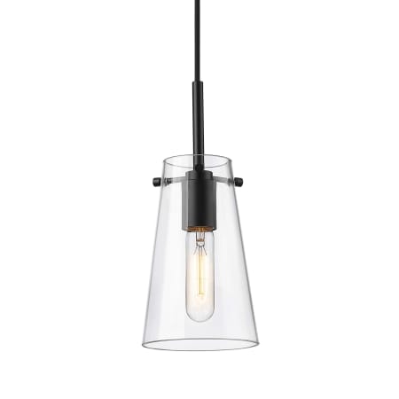 Z-Lite Kira 5" Wide Mini Pendant with Shade Matte Black