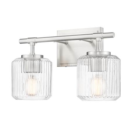 Z-Lite Landon 2 Light 14" Wide Vanity Light Brushed Nickel