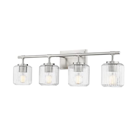 Z-Lite Landon 4 Light 32" Wide Vanity Light Brushed Nickel