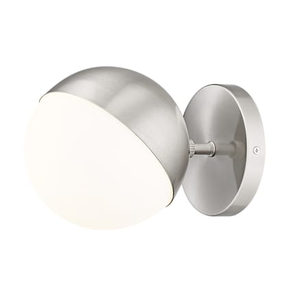 Z-Lite Realm Sphere 7" Tall Bathroom Sconce Brushed Nickel