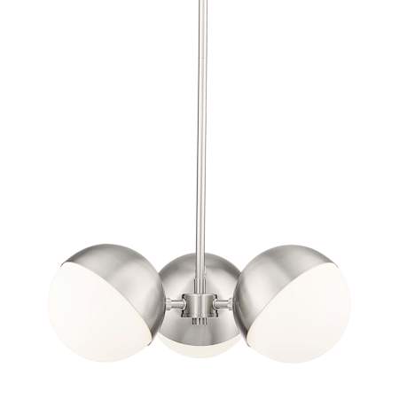 Z-Lite Realm Sphere 3 Light 18" Wide Chandelier Brushed Nickel