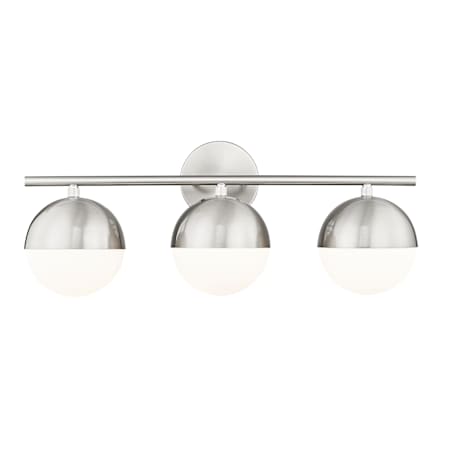 Z-Lite Realm Sphere 3 Light 24" Wide Vanity Light Brushed Nickel