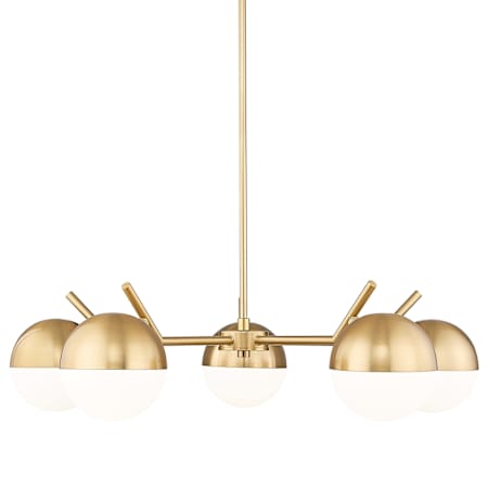 Z-Lite Realm Sphere 5 Light 32" Wide Chandelier Modern Gold