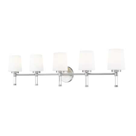 Z-Lite Henri 5 Light 42" Wide Vanity Light Brushed Nickel