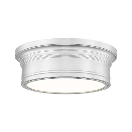 Z-Lite Bentley 12" Wide LED Flush Mount Drum Ceiling Fixture Brushed Nickel