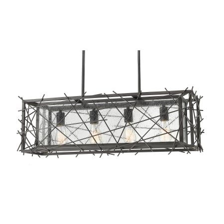 Z-Lite Stanwood 4 Light 32" Wide Linear Chandelier Bronze