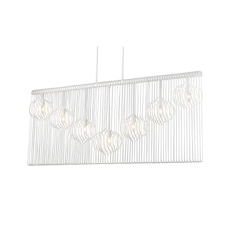 Z-Lite Contour 7 Light 8" Wide Abstract Linear Chandelier White
