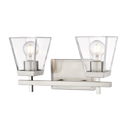Z-Lite Lauren 2 Light 16" Wide Vanity Light Brushed Nickel