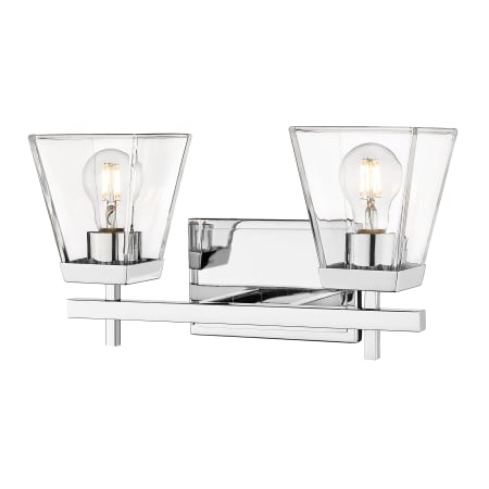 Z-Lite Lauren 2 Light 16" Wide Vanity Light Chrome