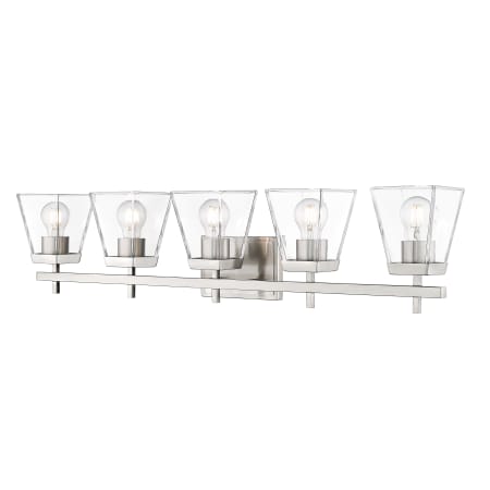 Z-Lite Lauren 5 Light 39" Wide Vanity Light Brushed Nickel