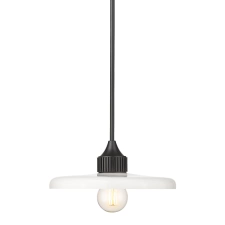 Z-Lite Paloma 14" Wide Pendant with Shade Matte Black