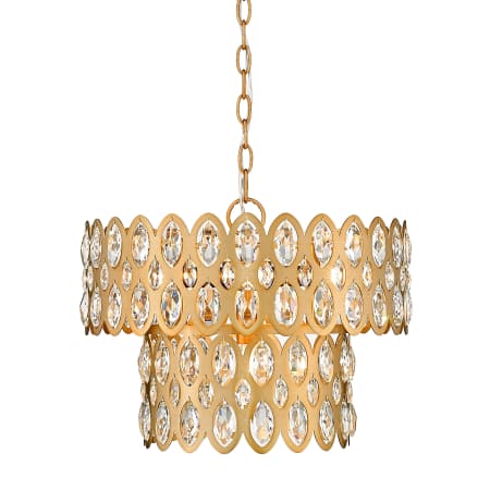 Z-Lite Dealey 5 Light 16" Wide Crystal Pendant Heirloom Brass